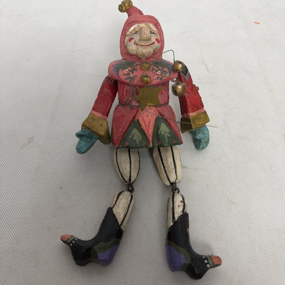 Vtg 1992 House of Hatten Santas Helper Gnome Elf Christmas Ornament Denise Calla